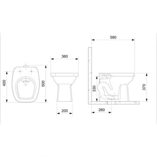 KIT BACIA SANIT CONVENCIONAL LIKE - Imagem 2